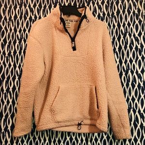 PINK Sherpa quarter zip